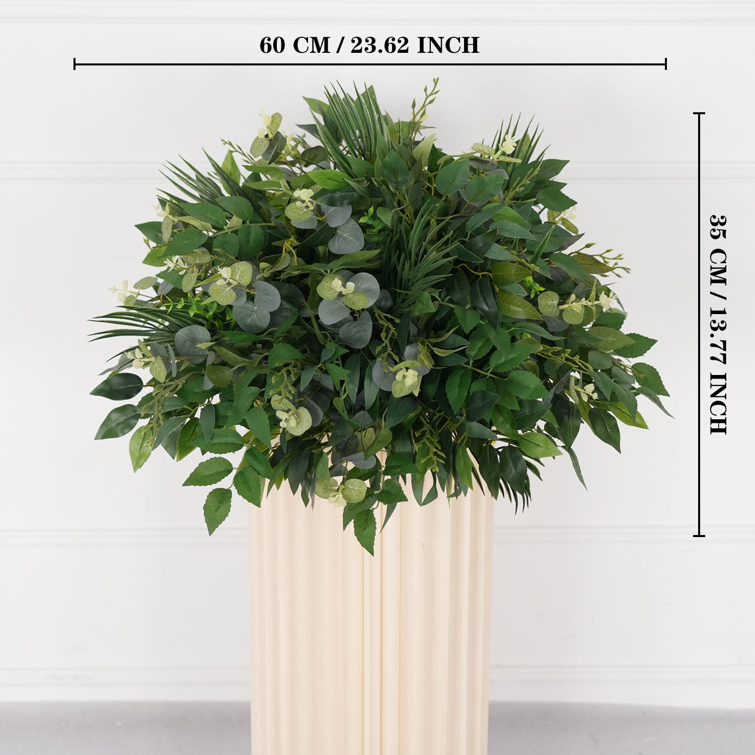 Uflower Green Leaf Table Centerpiece Floral Ball Wedding Table Decoration
